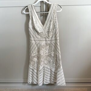 New w/Tags Cream/Tan Tadashi Summer Dress Size 12